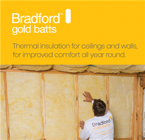 BRADFORD GOLD GLASSWOOL CEILING BATTS R2.5