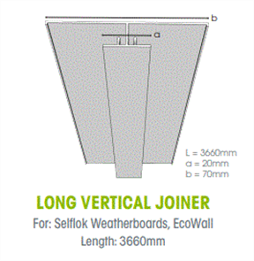 WTEX LONG VERTICAL ALUMINIUM JOINER 9.5mm x 3660mm