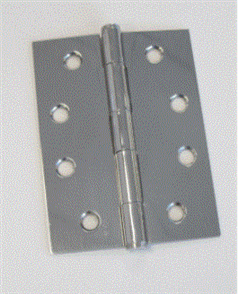 HINGE BUTTON TIPPED LOOSE PIN POLISHED STAINLESS STEEL PAIR 100 x 75 x 1.5mm