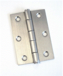 HINGE BUTTON TIPPED LOOSE PIN SATIN STAINLESS STEEL PAIR 85 x 60 x 2.0mm