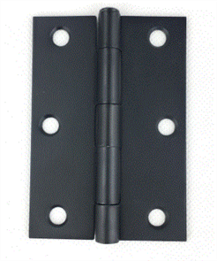 HINGE BUTT BLACK LOOSE PIN with SCREWS 85 x 60 x 1.6mm EACH