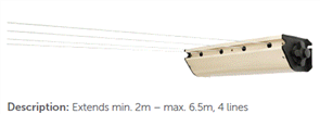 AUSTRAL CLOTHES LINE SUNBREEZE RETRACTABLE 4 CABINET