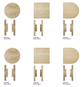 CORINTHIAN DOOR ELEMENTS PAD HANDLE (BACK to BACK) AMERICAN WHITE OAK