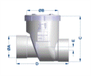 SEWER PIPE 100mm REFLUX VALVE
