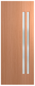 HUME DOOR VER11 VERVE (HMR MDF CORE) (SPM) MAPLE (STAIN GRADE) GLAZED TRANSLUCENT