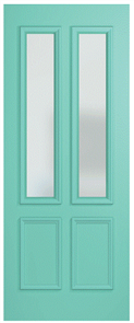 HUME DOOR BFR12 BUSH FIRE RESISTANT (BAL29) DURACOTE (TEMPERED HARDBOARD) GLAZED 6mm FROSTED 2040 x 820 x 40mm