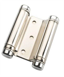 HINGES DOUBLE ACTION SPRING NICKEL PLATED PK2 75mm