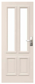 CORINTHIAN DOOR CLASSIC PCL 4G  BAL12.5 EXTERNAL MDF CORE PRIMED GLAZED TRANSLUCENT 2040 x 820 x 40mm