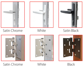 HUME DOOR EXTRA - ELITE 3 x HINGES FITTED & PREPARED for EURO LOCK