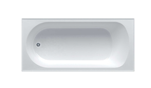 SEIMA CHIOS 102 (TONDO) INSET BATH WHITE SANITARY GRADE ACRYLIC HIGH GLOSS FINISH FITS 40MM WASTE