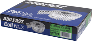 DUO-FAST  0° HD GALVANISED DUO COIL  DOME R NAIL PK1800 - 2.5 x 52mm