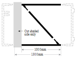 FORTRESS GATE HORIZONTAL RAILS &  DIAGONAL for 1050 - 1399mm HIGH