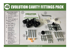 HUME DOOR EXTRA - EVOLUTION CAVITY UNIT - FITTINGS PACK (ROLLERS etc)