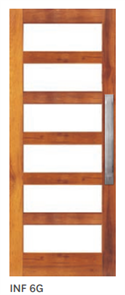 CORINTHIAN DOOR INFINITY INF 6G STILE & RAIL JOINERY MERBAU VENEER GLAZED CLEAR
