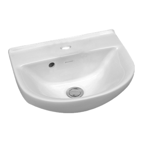 BASIN WALL WINDSOR/COMPACT ONE TAP HOLE with OVERFLOW & PLUG & WASTE