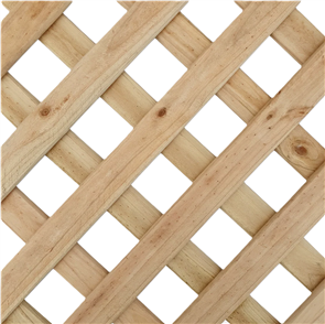 LATTICE H3 TREATED PINE DRESSED & PENCIL ROUND DIAGONAL with STAPLED 50mm GAP