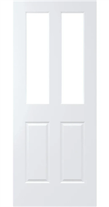CORINTHIAN DOOR BALMORAL PBAL4G INTERNAL SOLID MDF CORE PRIMED MDF SKIN TRANSLUCENT GLASS