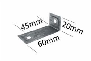 ROD BRACKET to MASONRY/CONCRETE 60mm (H) x 25mm (W) #247