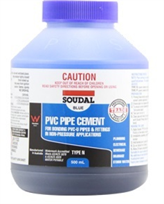 SOUDAL PVC PIPE CEMENT 'TYPE N' (BLUE) 500ml