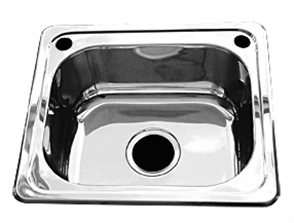 LAUNDRY TUB FLUSHLINE STAINLESS STEEL NO BYPASS OR TAP HOLES W / - BASKET WASTE 20lt