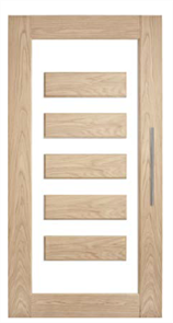 CORINTHIAN DOOR LUMINA ALUMWS 5 AMERICAN WHITE OAK GLAZED CLEAR