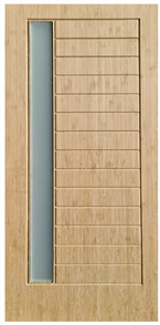 BAMBOO DOOR GLAZED & ROUTED