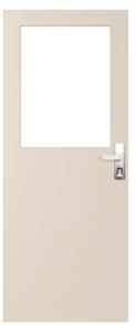 CORINTHIAN DOOR BACKDOOR PMAD 7 SOLID CORE DURACOTE BAL12.5 GLAZED CLEAR 2040 x 820 x 40mm