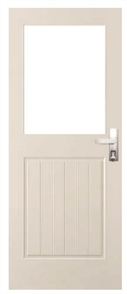 CORINTHIAN DOOR BACKDOOR No.7A SOLID CORE DURACOTE BAL12.5 GLAZED TRANSLUCENT 2040 x 820 x 40mm