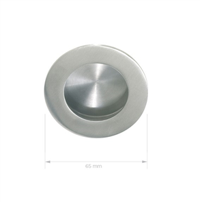 DELF CIRCULAR FLUSH PULL 65MM STAINLESS STEEL (TWIN PACK)