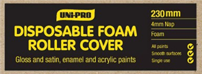 PAINT ROLLER COVER DISPOSABLE FOAM 5mm NAP