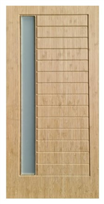 BAMBOO DOOR TYCHE - GLAZED TRANSLUCENT & ROUTED