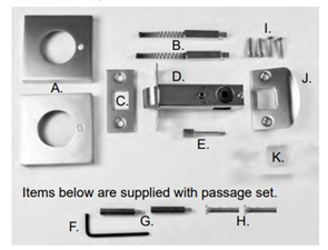 NIDUS MEDITERRANEAN LEVER PRIVACY CONVERSION KIT SQUARE