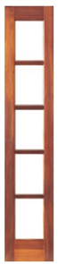 CORINTHIAN SIDELIGHT INFINITY INFSL 40 STILE & RAIL JOINERY MERBAU VENEER GLAZED CLEAR