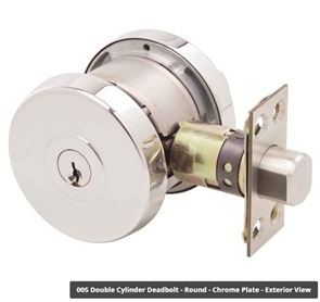 PARADIGM DEADBOLT DOUBLE CYLINDER ROUND ROSE