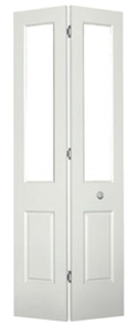 CORINTHIAN DOOR PBAL BF4G BI-FOLD (HINGED PAIR) BALMORAL PRIMED MDF (PMDF) GLAZED CLEAR