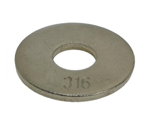 WASHERS M12 STAINLESS STEEL #316 (FENDER) 12 x 37 x 3mm