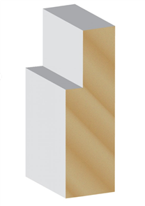 RADIATA (PINETRIM) FINGER JOINTED PRIMED JAMB SINGLE REBATE 38mm | 165 x 30 x 5200mm