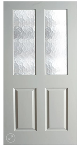 HUME DOOR ASC-G ASCOT INTERNAL MOULDED PANEL SMOOTH HOLLOW CORE GLAZED CATHEDRAL 2040 x 870 x 35mm