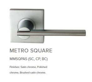 MEDITERRANEAN LEVER METRO SQUARE NO LATCH