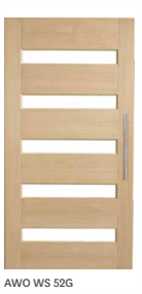 CORINTHIAN DOOR BLONDE AWO WS 52G WHITE OAK WIDE STILE GLAZED TRANSLUCENT