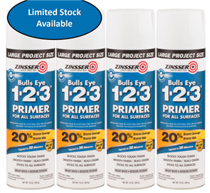 ZINSSER BULLSEYE 1-2-3 Water-Based Primer PRO-SIZE AEROSOL